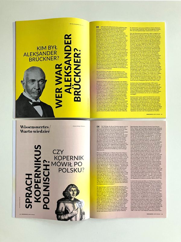 Zeitschrift Polonus Gestaltung Satz Illustration