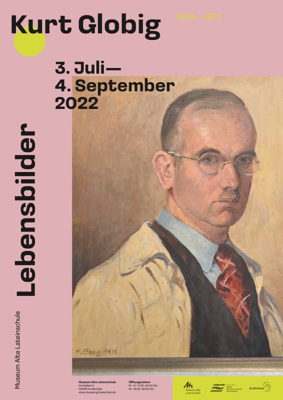 Plakat / Ausstellung Kurt Globig / Museum Alte Lateinschule Großenhain